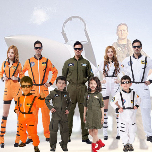 NASA Astronaut Costume Men Women Kids Career Jumpsuit