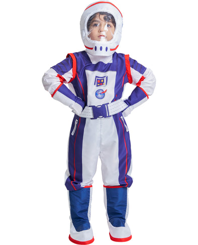 Kids Astronaut Pilot Costume Jumpsuit Helmet Gloves Boots Set