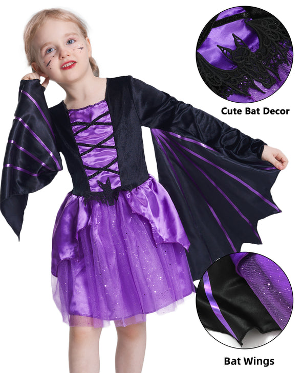 Girls Batwing Costume (Purple)