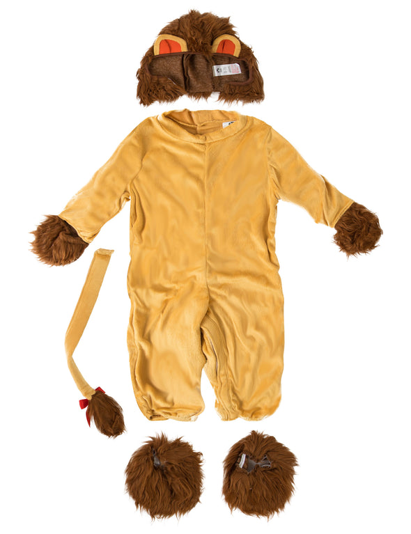 Baby Lion Costume, Animal Halloween Pajamas, Girls Boys Onesie Romper Jumpsuit 5PCS