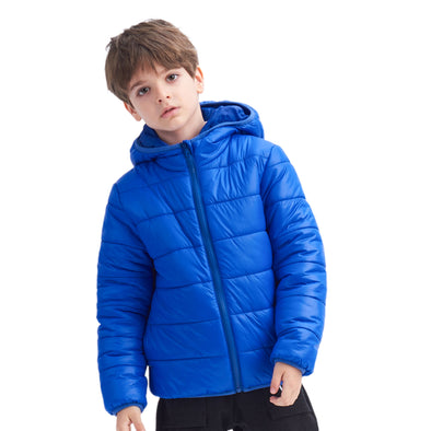 IKALI Kids Winter Coats, Boys Light Weight Puffer Jacket Blue (3-12Y)