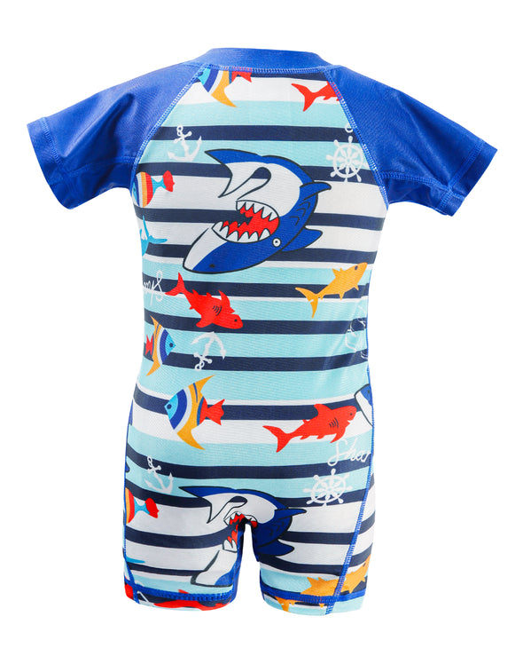 Boys One-Piece Shark Swimwear