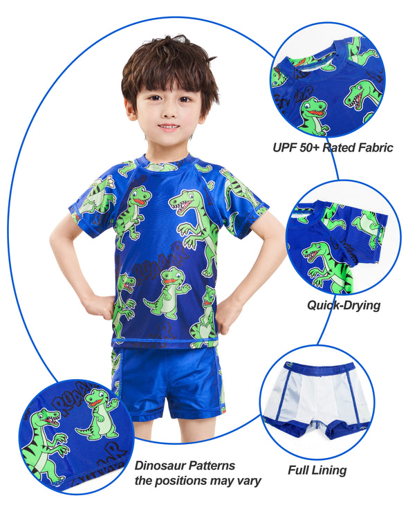 Boys Two-Piece Dinosaur Swimwear