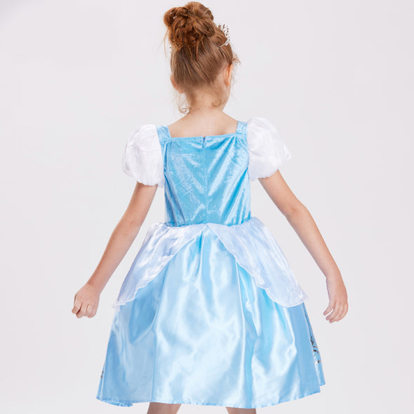 Girls Princess Dress up Clothes Deluxe Cinderella Costume