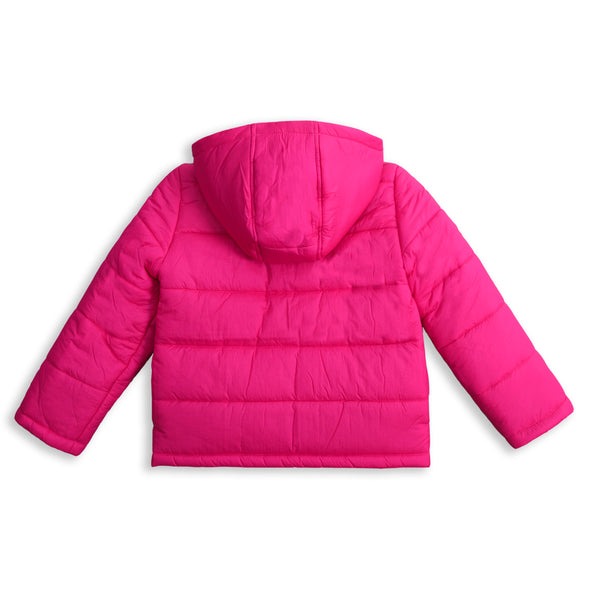 IKALI Girls Winter Puffer Jacket Lightweight Outwear Girls Rose red (3-12Y)