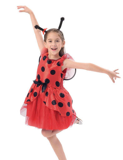 Ladybug Costume Ballerina Beetle Wings Fancy Dress up Outfit Ladybird Suit